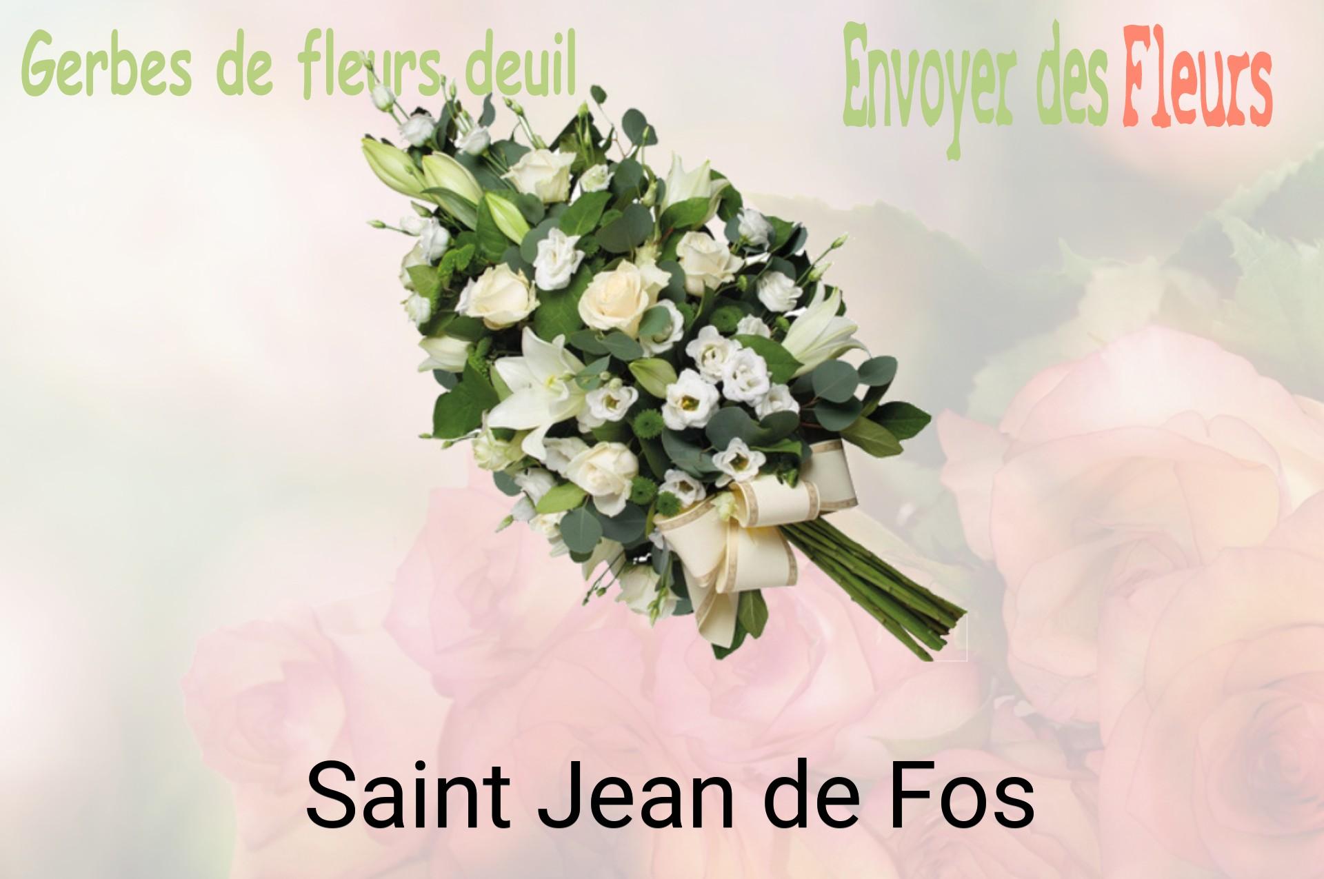 Gerbe de fleurs de deuil livrée à Saint-Jean-de-Fos